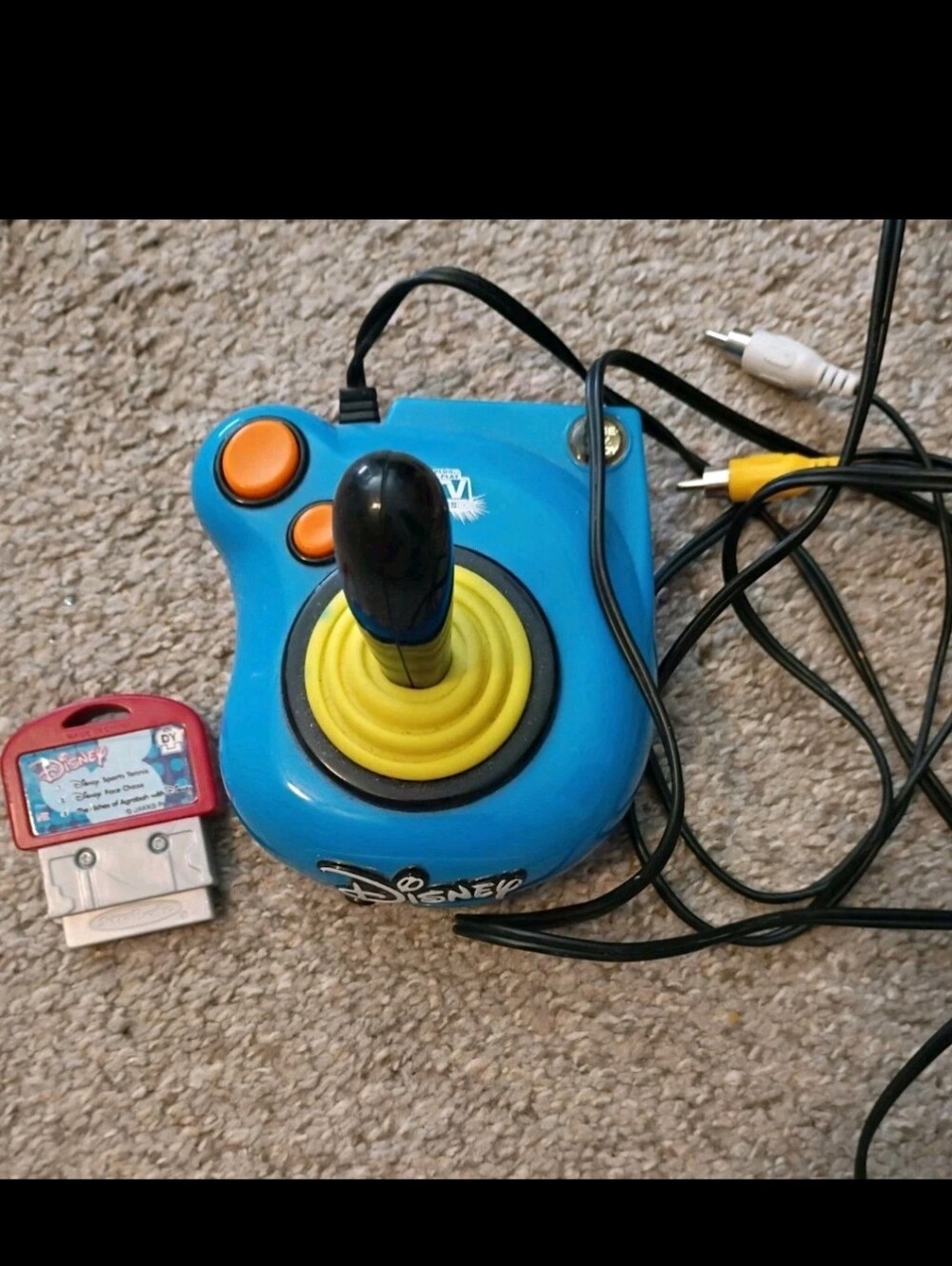Disney Plug & Play Game Controller Blue W/3 In 1 Game Cartridge-No Battery Cover